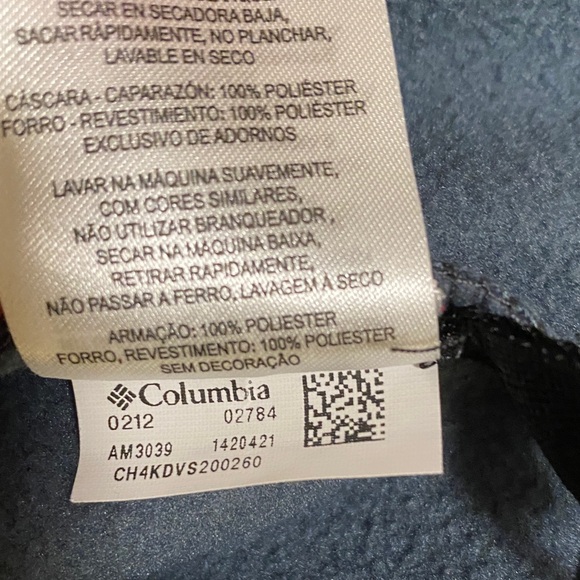 Columbia Men's Full Zip Dark Gray Interchange Performance Fleece Jacket Medium - Picture 8 of 8